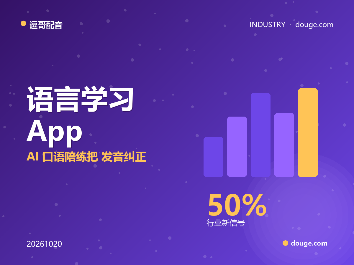 逗哥配音观察:语言学习 App 接入实时语音,AI 口语陪练把「发音纠正」做成对话
