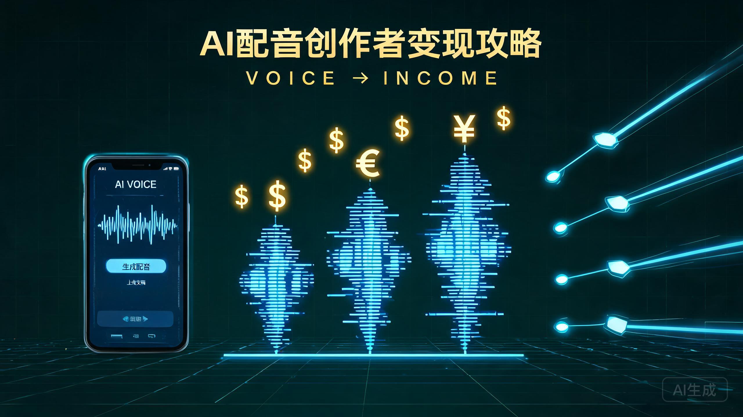 AI配音创作者变现全攻略：逗哥配音从0到月入2万的5条路径拆解