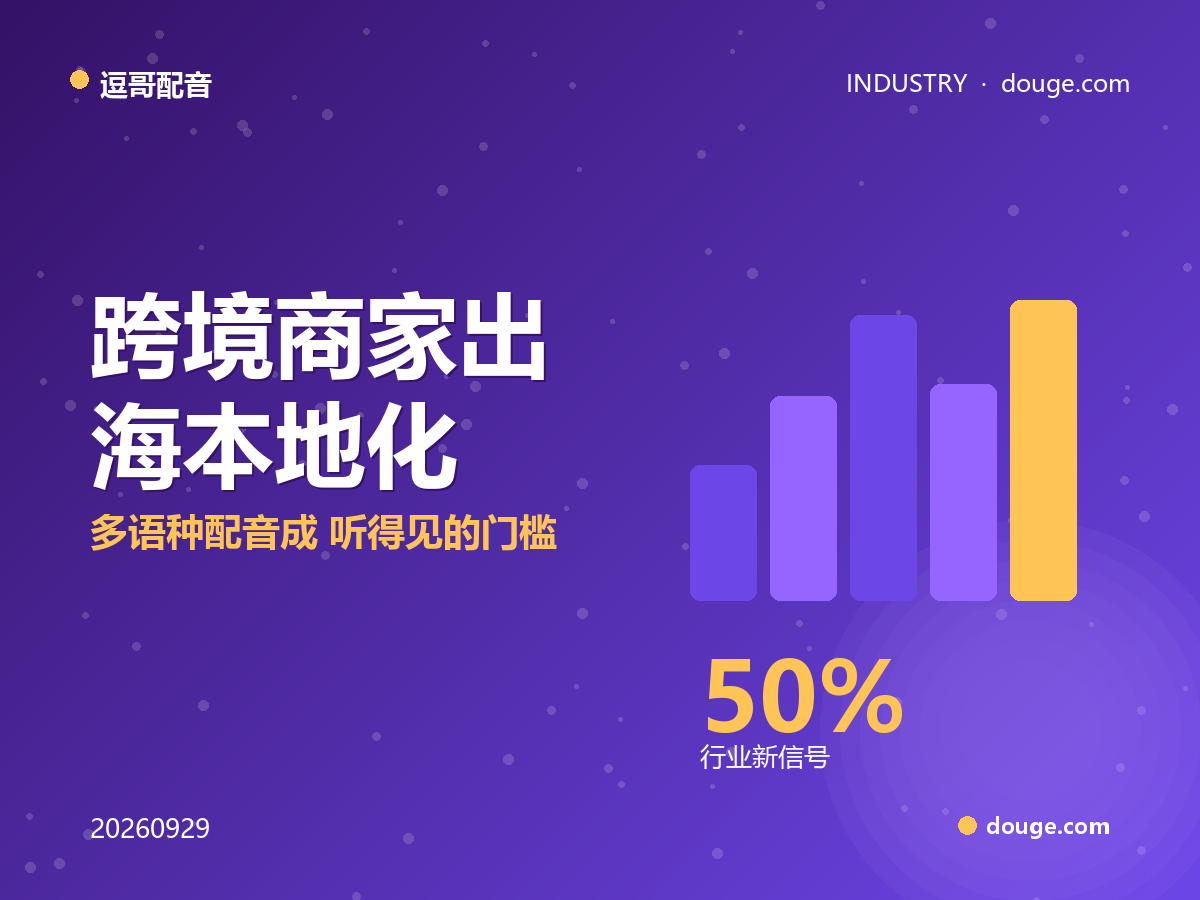 逗哥配音视角:跨境商家出海本地化,多语种配音成“听得见的门槛”