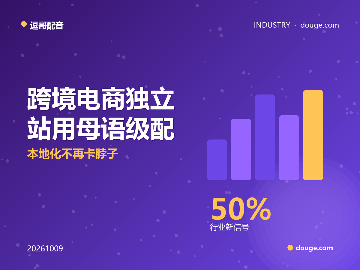 逗哥配音视角：跨境电商独立站用母语级配音做商品视频，本地化不再卡脖子