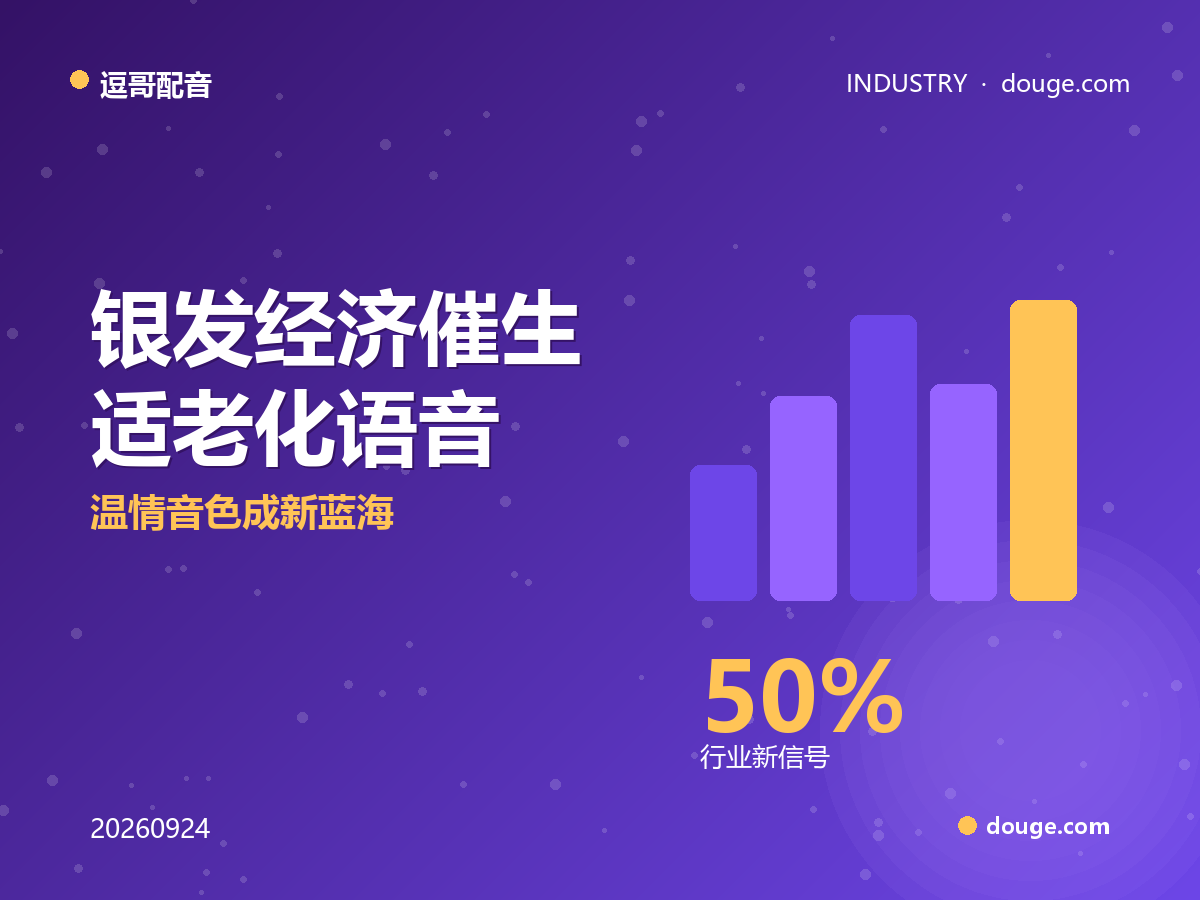 逗哥配音视角：银发经济催生“适老化语音”，温情音色成新蓝海