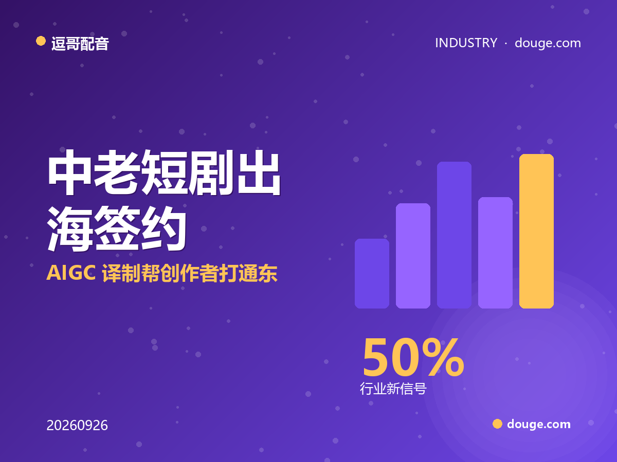 逗哥配音解读：中老短剧出海签约，AIGC 译制帮创作者打通东盟市场