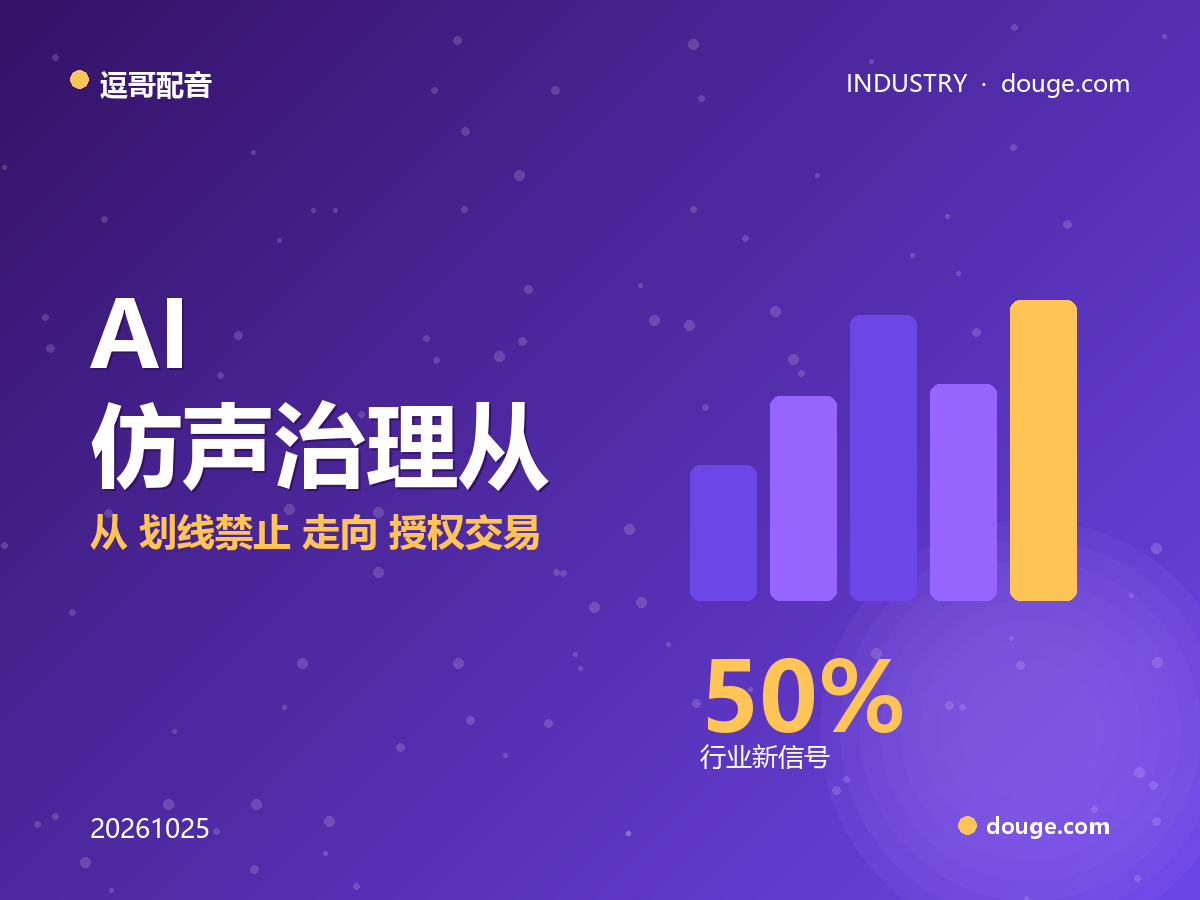 逗哥配音说合规:AI 仿声治理从"划线禁止"走向"授权交易"
